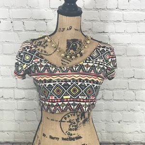 Aztec Hot KISS Crop Top